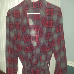 Vintage Plaid Flannel Robe